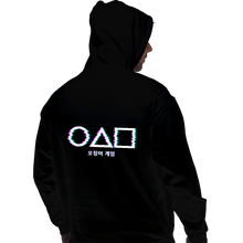 Load image into Gallery viewer, Shirts Pullover Hoodies, Unisex / Small / Black Glitch Squid