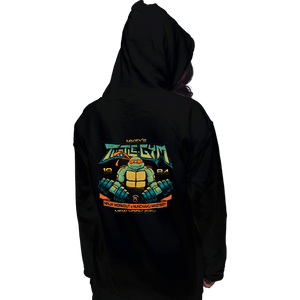 Daily_Deal_Shirts Pullover Hoodies, Unisex / Small / Black Mikey's Turtle Gym