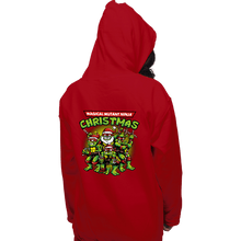 Load image into Gallery viewer, Daily_Deal_Shirts Pullover Hoodies, Unisex / Small / Red Christmas Ninjas