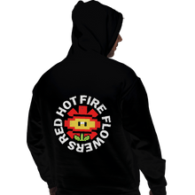 Load image into Gallery viewer, Shirts Pullover Hoodies, Unisex / Small / Black Red Hot Fire Flowers