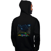 Load image into Gallery viewer, Daily_Deal_Shirts Pullover Hoodies, Unisex / Small / Black Starry City Night
