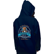 Load image into Gallery viewer, Shirts Pullover Hoodies, Unisex / Small / Navy Quark's Bar And Grill