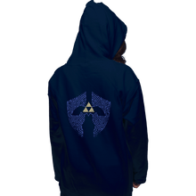 Load image into Gallery viewer, Shirts Pullover Hoodies, Unisex / Small / Navy Triforce Labyrinth