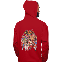Load image into Gallery viewer, Shirts Pullover Hoodies, Unisex / Small / Red Street Fighter DBZ