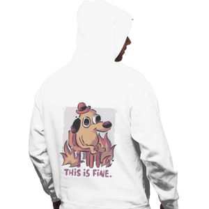 Shirts Pullover Hoodies, Unisex / Small / White This Is Fine