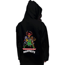 Load image into Gallery viewer, Secret_Shirts Pullover Hoodies, Unisex / Small / Black Teenage Mutant Ninja Muppets