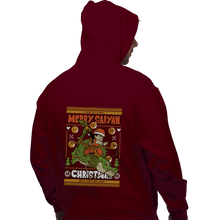 Load image into Gallery viewer, Shirts Pullover Hoodies, Unisex / Small / Maroon Merry Saiyan Christmas