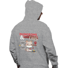 Load image into Gallery viewer, Shirts Pullover Hoodies, Unisex / Small / Sports Grey Dungeons And Cats