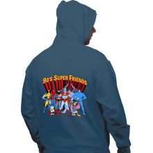 Load image into Gallery viewer, Secret_Shirts Pullover Hoodies, Unisex / Small / Indigo Blue 90's Super Friends