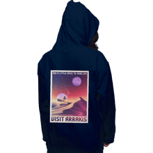 Load image into Gallery viewer, Shirts Pullover Hoodies, Unisex / Small / Navy Visit Arrakis
