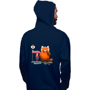 Daily_Deal_Shirts Pullover Hoodies, Unisex / Small / Navy Panda Bus Stop