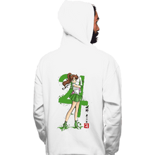 Load image into Gallery viewer, Daily_Deal_Shirts Pullover Hoodies, Unisex / Small / White Jupiter Sumi-e