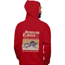 Load image into Gallery viewer, Daily_Deal_Shirts Pullover Hoodies, Unisex / Small / Red Dungeons And Dinos