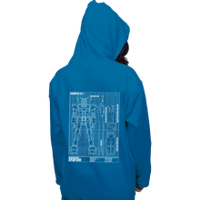 Load image into Gallery viewer, Shirts Zippered Hoodies, Unisex / Small / Royal Blue RX-78-2 Blueprint