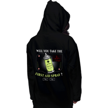 Load image into Gallery viewer, Secret_Shirts Pullover Hoodies, Unisex / Small / Black First Aid Spray