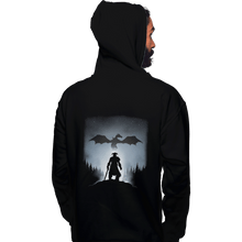 Load image into Gallery viewer, Shirts Zippered Hoodies, Unisex / Small / Black Skyrim Dragon Hunting