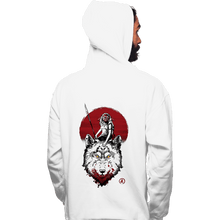 Load image into Gallery viewer, Shirts Pullover Hoodies, Unisex / Small / White Wolf Princess Ink