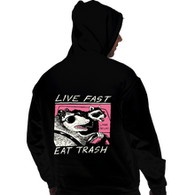 Load image into Gallery viewer, Secret_Shirts Pullover Hoodies, Unisex / Small / Black Live Fast Eat Trash