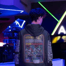 Load image into Gallery viewer, Daily_Deal_Shirts Pullover Hoodies, Unisex / Small / Black Mario Plumber Neon Long Sleeve