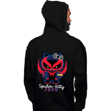 Load image into Gallery viewer, Secret_Shirts Pullover Hoodies, Unisex / Small / Black Spider Kitty 2099