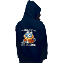 Load image into Gallery viewer, Daily_Deal_Shirts Pullover Hoodies, Unisex / Small / Navy Busy Being Lazy