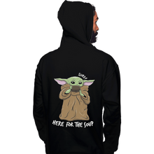 Load image into Gallery viewer, Shirts Zippered Hoodies, Unisex / Small / Black Here For The Soup