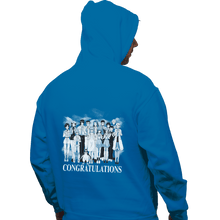 Load image into Gallery viewer, Shirts Pullover Hoodies, Unisex / Small / Sapphire Congratulations