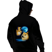 Load image into Gallery viewer, Shirts Pullover Hoodies, Unisex / Small / Black Three Doge Moon