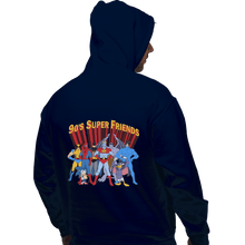 Load image into Gallery viewer, Shirts Zippered Hoodies, Unisex / Small / Navy 90s Super Friends