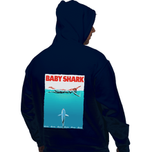 Load image into Gallery viewer, Shirts Pullover Hoodies, Unisex / Small / Navy Baby Shark
