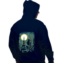 Load image into Gallery viewer, Shirts Pullover Hoodies, Unisex / Small / Navy Starry Paris Cats
