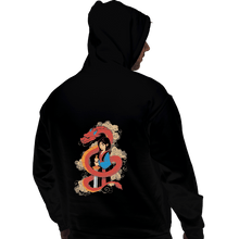 Load image into Gallery viewer, Shirts Zippered Hoodies, Unisex / Small / Black Mulan And The Dragon
