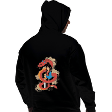 Load image into Gallery viewer, Shirts Zippered Hoodies, Unisex / Small / Black Mulan And The Dragon
