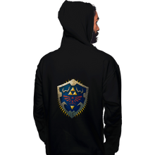 Load image into Gallery viewer, Shirts Pullover Hoodies, Unisex / Small / Black Hylian Shield