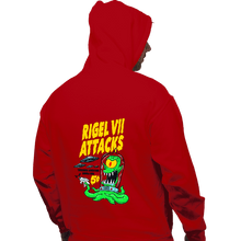 Load image into Gallery viewer, Last_Chance_Shirts Pullover Hoodies, Unisex / Small / Red Rigel 7 Attacks