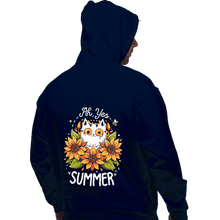 Load image into Gallery viewer, Daily_Deal_Shirts Pullover Hoodies, Unisex / Small / Navy Summer Kitten Sniffles