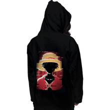 Load image into Gallery viewer, Shirts Pullover Hoodies, Unisex / Small / Black Glitch Luffy
