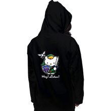 Load image into Gallery viewer, Shirts Pullover Hoodies, Unisex / Small / Black Hey Listen