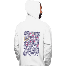 Load image into Gallery viewer, Shirts Pullover Hoodies, Unisex / Small / White Unicorn Gundam