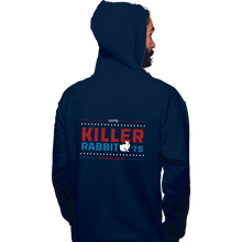 Load image into Gallery viewer, Shirts Pullover Hoodies, Unisex / Small / Navy Vote Killer Rabbit
