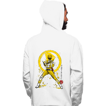 Load image into Gallery viewer, Shirts Pullover Hoodies, Unisex / Small / White Yellow Ranger Sumi-e