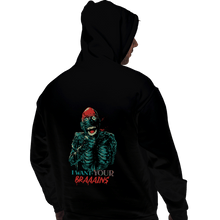 Load image into Gallery viewer, Daily_Deal_Shirts Pullover Hoodies, Unisex / Small / Black Tarman Wants Your Brains!
