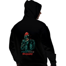 Load image into Gallery viewer, Daily_Deal_Shirts Pullover Hoodies, Unisex / Small / Black Tarman Wants Your Brains!
