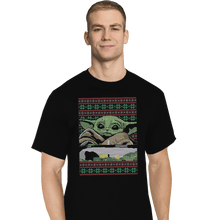 Load image into Gallery viewer, Shirts T-Shirts, Tall / Large / Black Baby Yoda Ugly Sweater