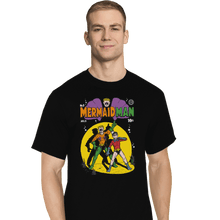 Load image into Gallery viewer, Shirts T-Shirts, Tall / Large / Black Mermaid Man