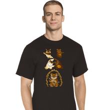Load image into Gallery viewer, Secret_Shirts T-Shirts, Tall / Large / Black Owl Bear Fusion