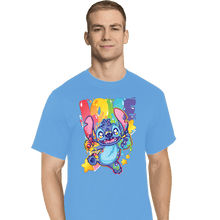 Load image into Gallery viewer, Shirts T-Shirts, Tall / Large / Royal Blue Alien Says Love