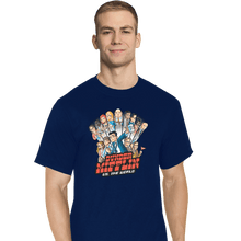 Load image into Gallery viewer, Daily_Deal_Shirts T-Shirts, Tall / Large / Navy Dunder Mifflin VS. The World

