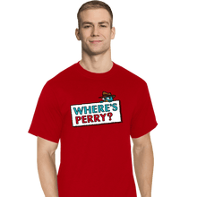Load image into Gallery viewer, Shirts T-Shirts, Tall / Large / Red Where's Perry?