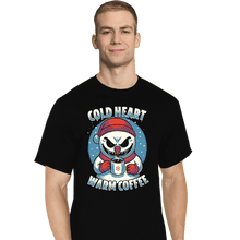 Load image into Gallery viewer, Secret_Shirts T-Shirts, Tall / Large / Black Cold Heart Warm Coffee